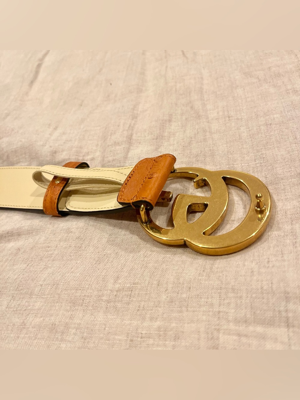 Gucci $2400 Exotic Ostrich/Python GG Marmont Belt, Size 70, 400593 - Picture 9 of 15